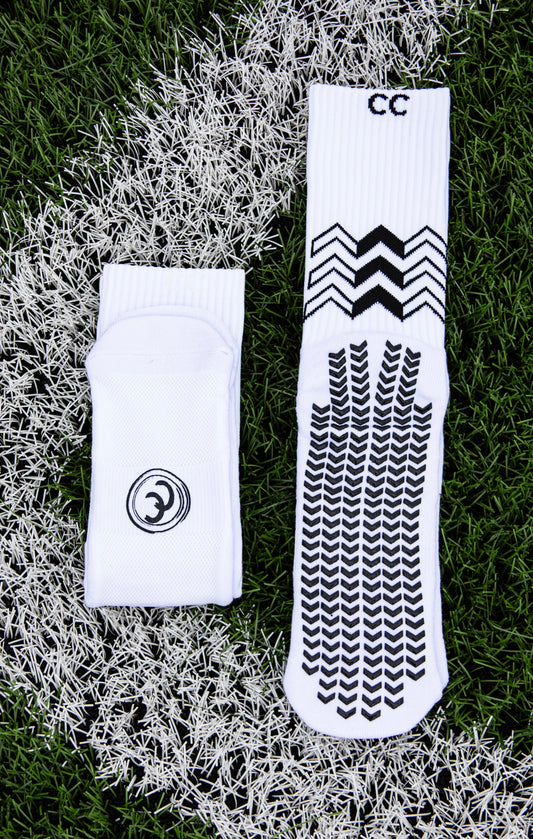 1.0 White Grip Sock